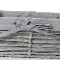 Cestas De Almacenamiento>Cesta de baño gris 20.5x30cm