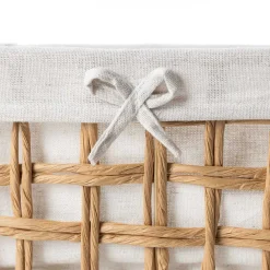 Cestas De Almacenamiento>Cesta de baño natural y lino 35X28X17cm