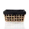 Cestas De Almacenamiento>Cesta de baño negra y beige 20x28cm