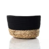 Cestas De Almacenamiento>Cesta de baño negra y natural 22x30cm