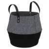 atmosphera Cestas Y Baúles>Cesta de fieltro gris y negro SOUL 31cm