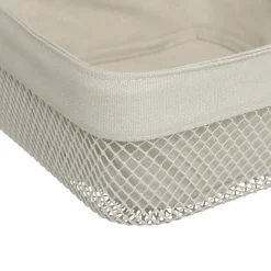 5five Cestas De Pan>Cesta de pan cuadrado MAYAJ beige de metal