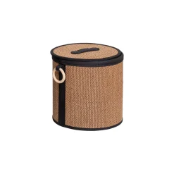 Cestas Para La Ropa Sucia>Cesta para colada con tapa y asa de madera 29cm