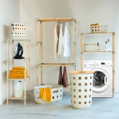 5five Cestas Para La Ropa Sucia>Cesta para ropa HARMONY beige 50L