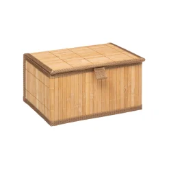 5five Cestas De Almacenamiento>Cesta P/Baño De Bambú C/Tapa Tam.1/3