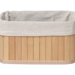 Cestas De Almacenamiento>Cesta P/Baño De Bambú Tam. 4/4 28x40x16