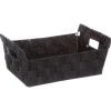 5five Cestas De Almacenamiento>Cesta P/Baño Negra Con Asas 28x20.5x11.5