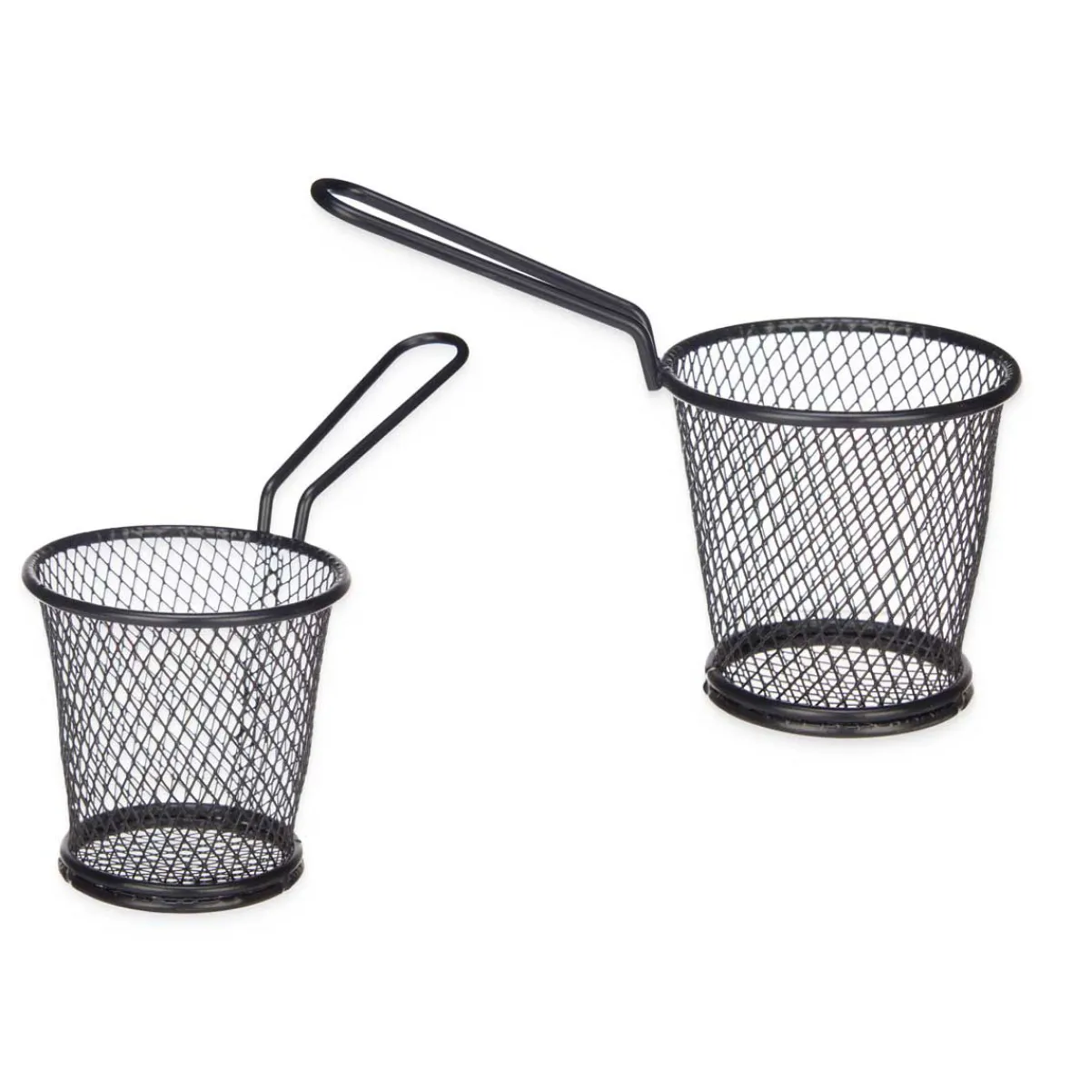 Degustación>Cesta Servir Metálica Negra 8x16x11.5