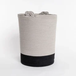 Cestas Para La Ropa Sucia>Cesta wc beige de algodón 37x50cm