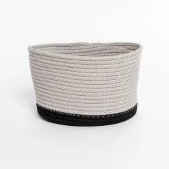 Cestas Para La Ropa Sucia>Cesta wc beige de algodón 25x20cm