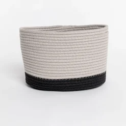 Cestas Para La Ropa Sucia>Cesta wc beige de algodón 32x25cm