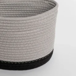 Cestas Para La Ropa Sucia>Cesta wc beige de algodón 28x22cm