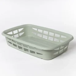 Cestas Y Palanganas>Cesto bajo para ropa verde 25L