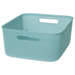 Cestas Y Palanganas>Cesto De Almacenaje De Crochet Azul 11L