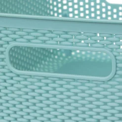 5five Auxiliares De Limpieza>Cesto De Almacenaje De Crochet Azul 4L