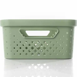 Cajas De Almacenamiento Y Organizadores>Cesto de almacenaje PIXEL verde 11l