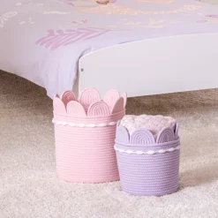 Niños atmosphera4kids Almacenamiento>Cesto De Almacenaje Sirena Violeta 26x22cm