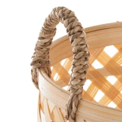 atmosphera Cestas Y Baúles>Cesto De Bambú Natural Con Asas