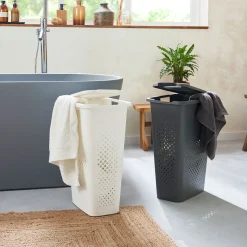 Cestas Para La Ropa Sucia>Cesto De Ropa C/Tapa Gris 40L