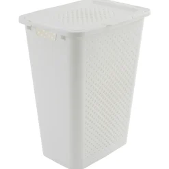 Cestas Para La Ropa Sucia>Cesto de ropa PIXEL blanco con tapa 50l