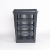 Cestas Y Palanganas>Cesto para colada con tapa gris 40L