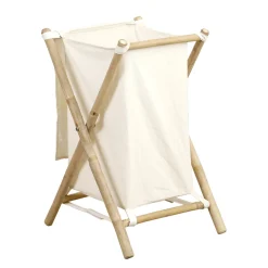 Cestas Para La Ropa Sucia>Cesto para colada de bambú y tejido natural