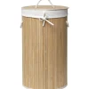 Cestas Para La Ropa Sucia>Cesto para colada redondo natural bambú