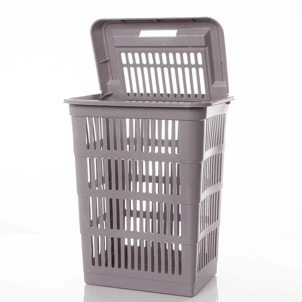 Cestas Para La Ropa Sucia>Cesto para colada wc gris pardo SAND con tapa