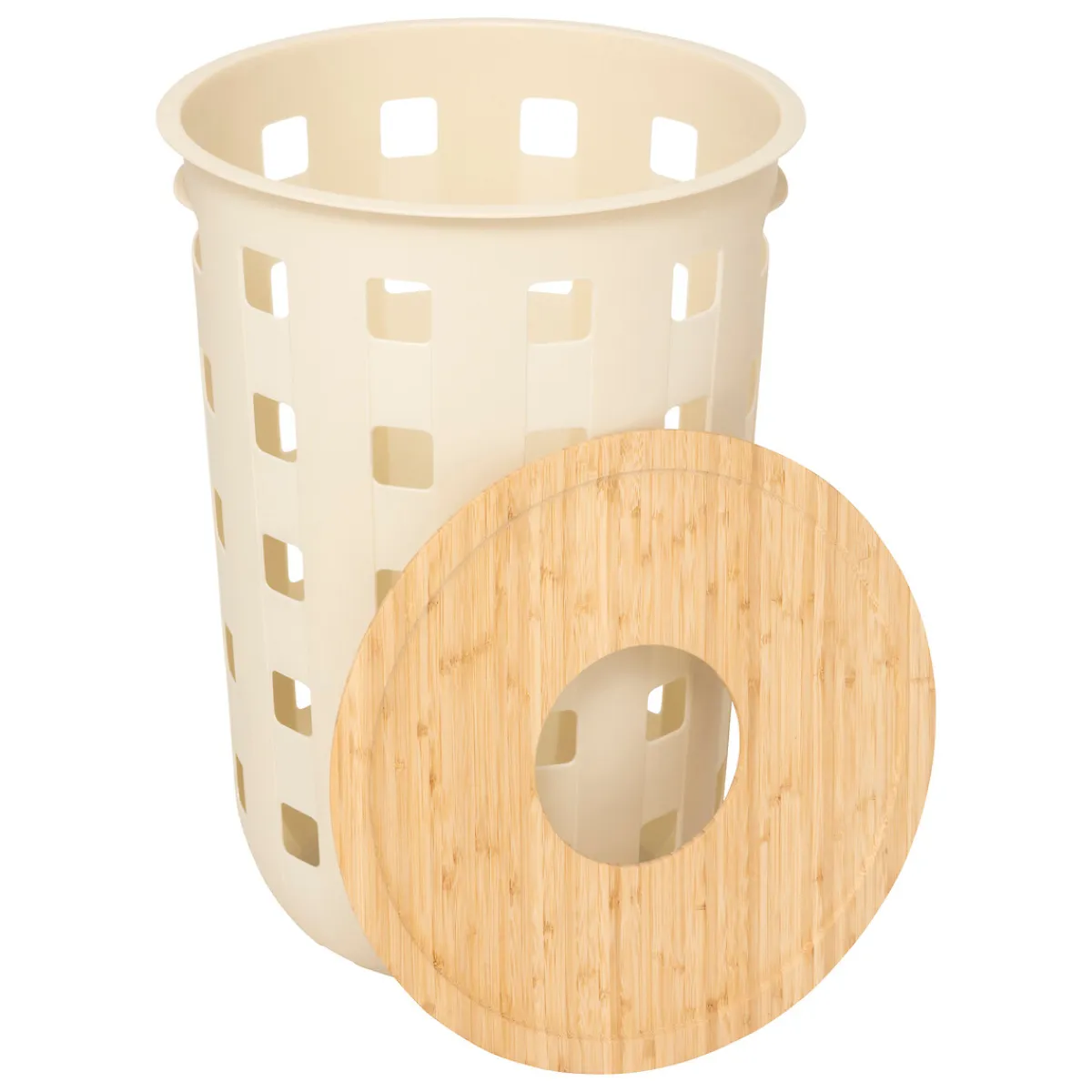 5five Cestas Para La Ropa Sucia>Cesto para ropa sucia HARMONY beige 60L