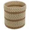 atmosphera Cestas Y Baúles|Estilo Rústico>Cesto Redondo Beige 26x25.5Cm