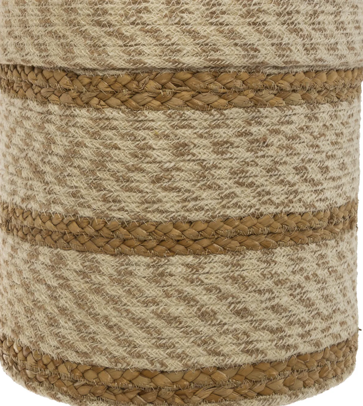 atmosphera Cestas Y Baúles|Estilo Rústico>Cesto Redondo Beige 26x25.5Cm