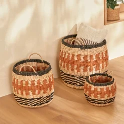 atmosphera Cestas Y Baúles>Cesto WONJA naranja 35x32cm