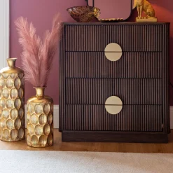 atmosphera Estantes Y Cómodas>Cómoda con 4 cajones WANY marrón oscuro