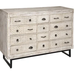 atmosphera Estantes Y Cómodas|Estilo Étnico>Cómoda De Madera Ajay 126x40x94Cm