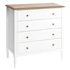 atmosphera Estantes Y Cómodas|Estilo Rústico>Cómoda Madera Con 4 Cajones 80x40x85.5Cm