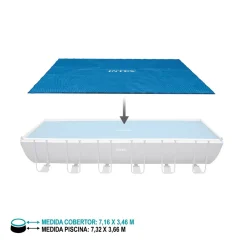 intex Piscinas Y Accesorios>Cobertor De Piscina Rectang. 7.32x3.66M