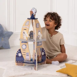 Niños atmosphera4kids Accesorios Decorativos>Cohete De MDF Con Acessorios 60cm