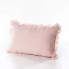 Cojines Y Fundas Decorativas>Cojín AMALFI rosa con encaje 45x60cm