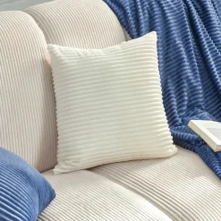 atmosphera Cojines Y Fundas Decorativas>Cojín ARUM rayas marfil 38x38cm