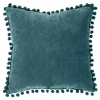 atmosphera Cojines Y Fundas Decorativas>Cojín Azul Con Pompones 40x40Cm