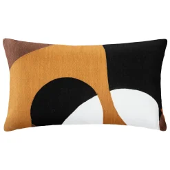 atmosphera Cojines Y Fundas Decorativas>Cojín Bordado Ocre 30x50Cm