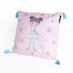 Niños Téxtil>Cojín con pompones ZOE 40x40cm
