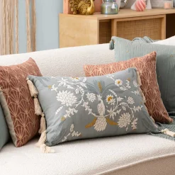 atmosphera Cojines Y Fundas Decorativas>Cojín decorativo bordado WILD ROMANCE 38X58cm