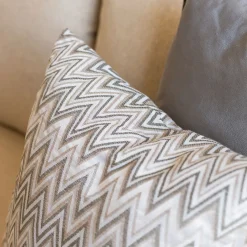 Cojines Y Fundas Decorativas>Cojín decorativo VEXUS verde y beige 50x50cm