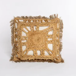 Cojines Y Fundas Decorativas>Cojín DELIJUTE beige de algodón 45x45cm
