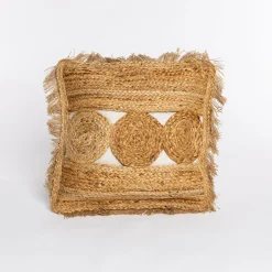 Cojines Y Fundas Decorativas>Cojín DIMELO beige de algodón 45x45cm