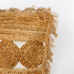 Cojines Y Fundas Decorativas>Cojín DIMELO beige de algodón 45x45cm