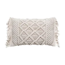 atmosphera Cojines Y Fundas Decorativas>Cojín Idylle Folk De Macramé 30x50Cm