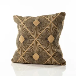 Cojines Y Fundas Decorativas>Cojín Inuit Crudo Y Negro 40x40cm