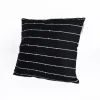 Cojines Y Fundas Decorativas>Cojín LINECHIC negro de algodón 45x45cm